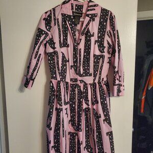 Nooworks Betty dress in Pink Long Cats - Large